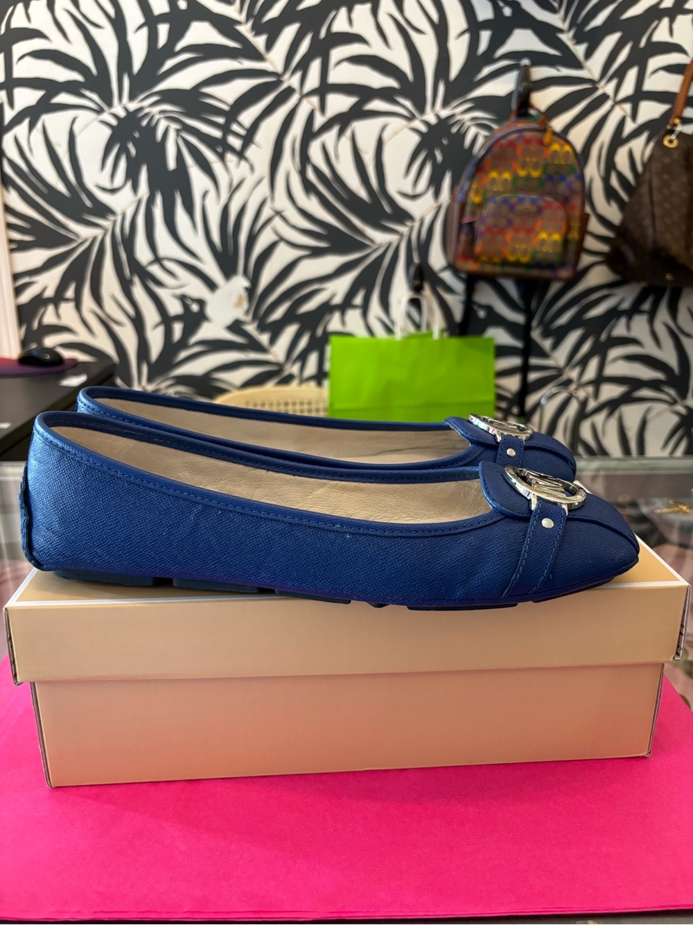 Michael Kors blue flats size 11